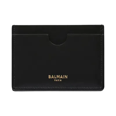 Pre-owned Balmain Leather Card Holder 'black' | Men's Size Onesize
