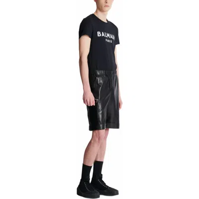 BALMAIN BALMAIN LEATHER CARGO BERMUDA SHORTS