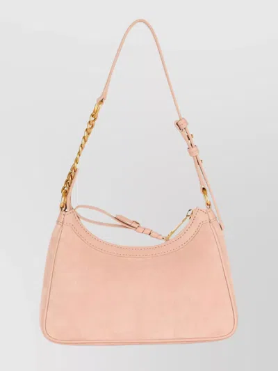 Balmain Leather Chain Handle Shoulder Bag In Animal Print