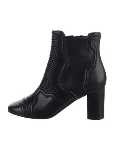 Pre-owned Balmain Leather Chelsea Boots In Black