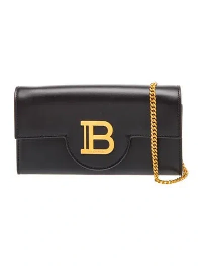 Pre-owned Balmain Leather Clutch In Black