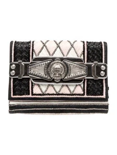Pre-owned Balmain Leather Clutch In Multicolor