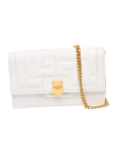 Pre-owned Balmain Leather Clutch In Neutral