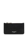 Balmain Leather Coin Purse In Black