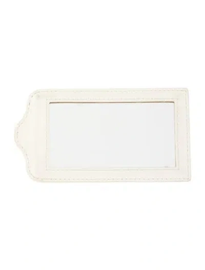 Pre-owned Balmain Leather Compact Mirror In Neutral