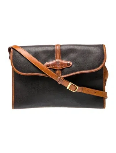Pre-owned Balmain Leather Crossbody Bag In Black