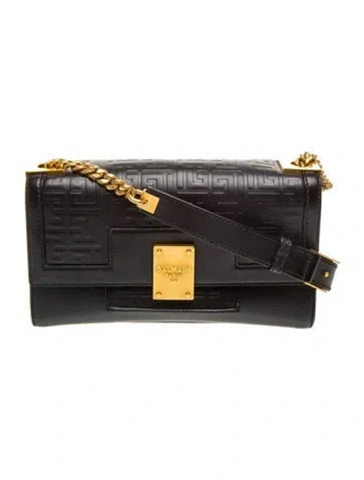 Pre-owned Balmain Leather Crossbody Bag In Black