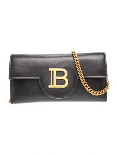 Pre-owned Balmain Leather Crossbody Bag In Black