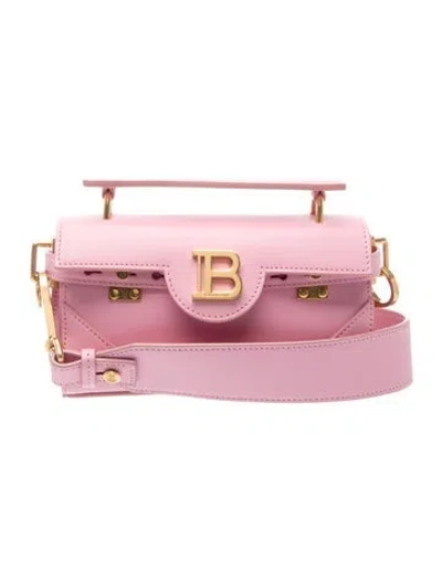 Pre-owned Balmain Leather Crossbody Bag In Pink