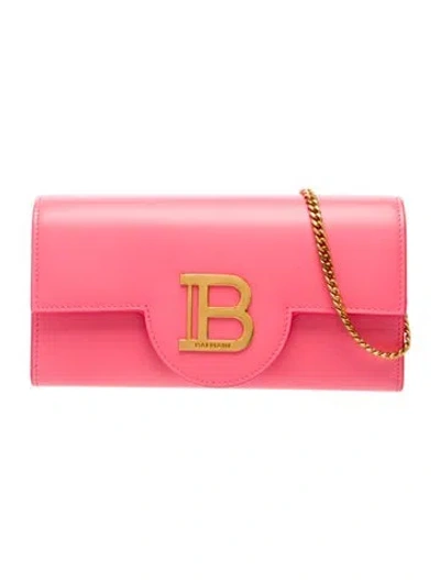 Pre-owned Balmain Leather Crossbody Bag In Red