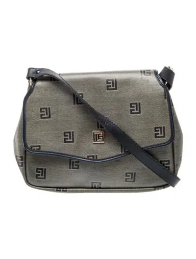 Pre-owned Balmain Leather Crossbody Bag Vintage In Blue