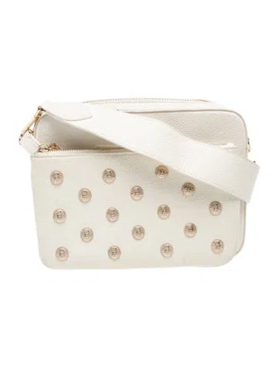 Pre-owned Balmain Leather Crossbody Bag In White