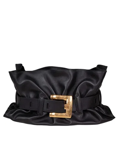 Balmain Leather Handbag In Black