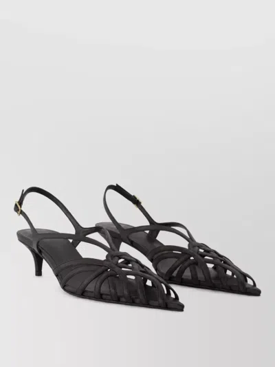 Balmain Pointed-toe High-heeled Sandals In Black