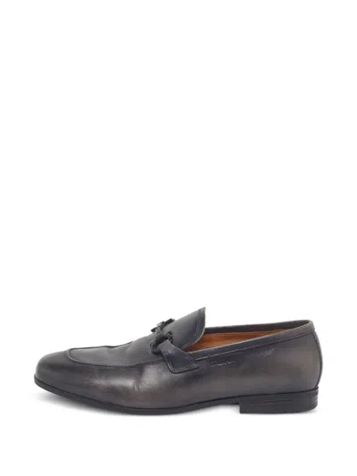 Pre-owned Balmain Leather Loafers In Black