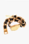 Balmain Leather Low-waisted Belt With Chain