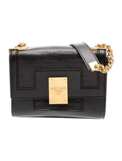 Pre-owned Balmain Leather Minaudière In Black