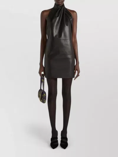 Balmain Leather Mini Dress