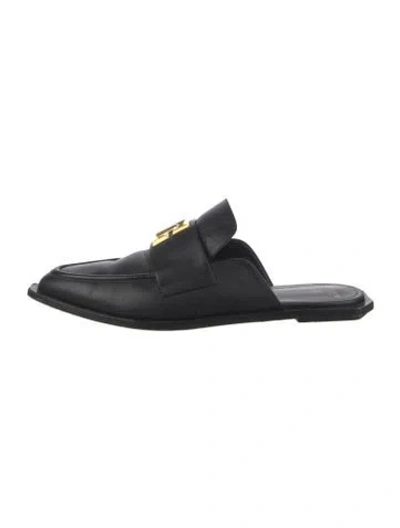 Pre-owned Balmain Leather Mules In Black