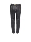 Balmain Leather Pants In Black