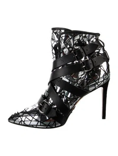 Pre-owned Balmain Leather Printed Pumps In Silver