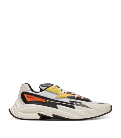 BALMAIN LEATHER RUN-ROW SNEAKERS