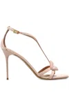 Balmain Lips Suede Sandals