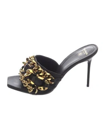 Pre-owned Balmain Leather Sandals In Multicolor