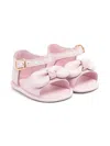 Balmain Leather Sandals In Pink