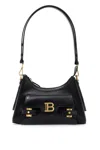 Balmain Leather Shoulder Bag In Black
