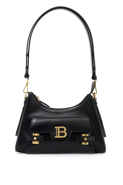 Balmain Leather Shoulder Bag In Black