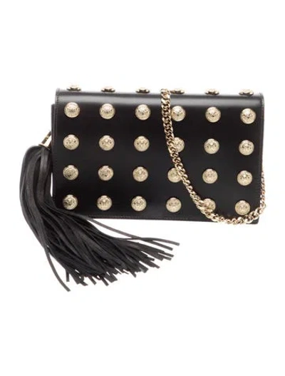 Pre-owned Balmain Leather Shoulder Bag In Black