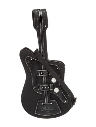 Pre-owned Balmain Leather Shoulder Bag In Black