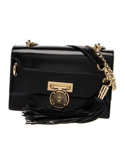 Pre-owned Balmain Leather Shoulder Bag In Black
