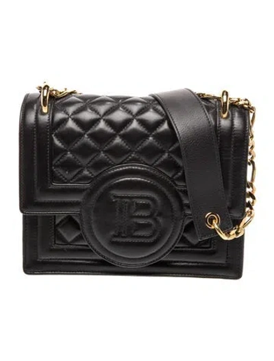 Pre-owned Balmain Leather Shoulder Bag In Black