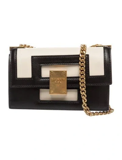 Pre-owned Balmain Leather Shoulder Bag In Black