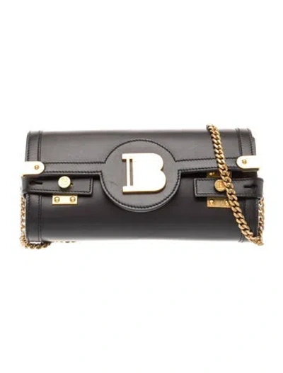 Pre-owned Balmain Leather Shoulder Bag In Black