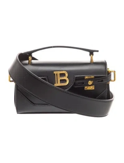 Pre-owned Balmain Leather Shoulder Bag In Black