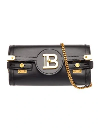 Pre-owned Balmain Leather Shoulder Bag In Black