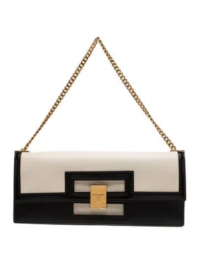 Pre-owned Balmain Leather Shoulder Bag Large In Black