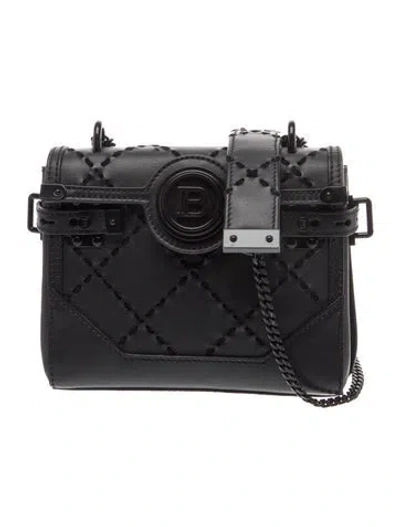 Pre-owned Balmain Leather Shoulder Bag W/ Tags In Black