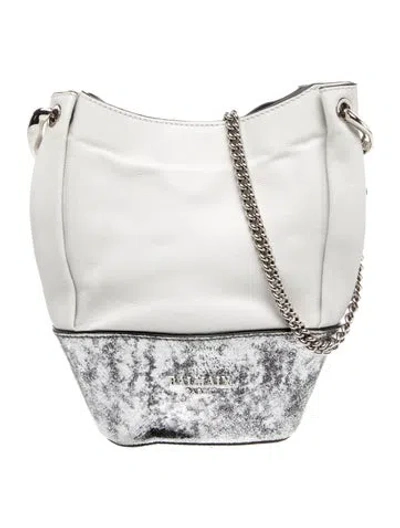 Pre-owned Balmain Leather Shoulder Bag In White