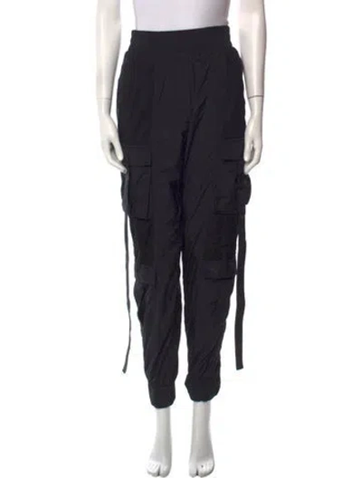 Pre-owned Balmain Leather Skinny Leg Pants In Black