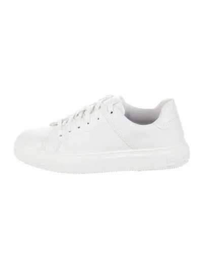 Pre-owned Balmain Leather Sneakers In White