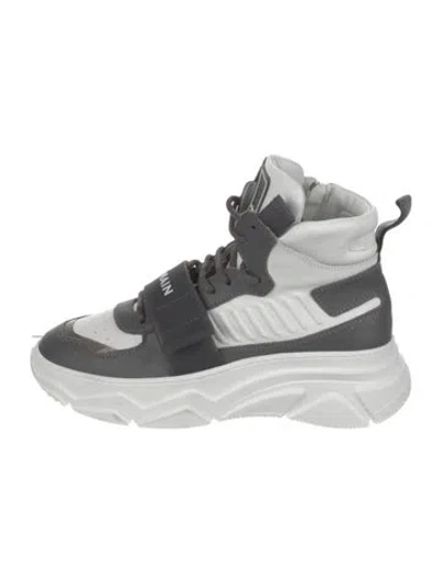 Pre-owned Balmain Leather Sneakers In White