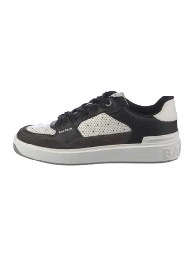 Pre-owned Balmain Leather Sneakers In White