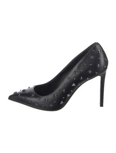 Pre-owned Balmain Leather Studded Accents Pumps In Black