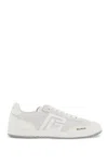 Balmain Swan Sneakers In Suede And Smooth Calfskin