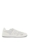 Balmain Swan Sneakers In Suede And Smooth Calfskin In Bianco