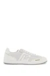 Balmain Swan Sneakers In Suede And Smooth Calfskin In White